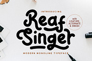 Reaf Singer Playful Font, a Script Font by Dicubit (Thumbnail 1 of 9)