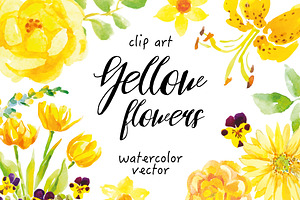 Yellow Flowers Clip Art