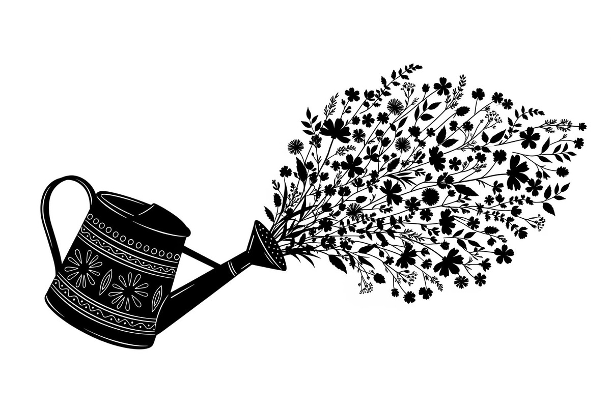 Floral Watering Can Design Bundle, an Illustration by Gaye Art (Photo 14 of 31)
