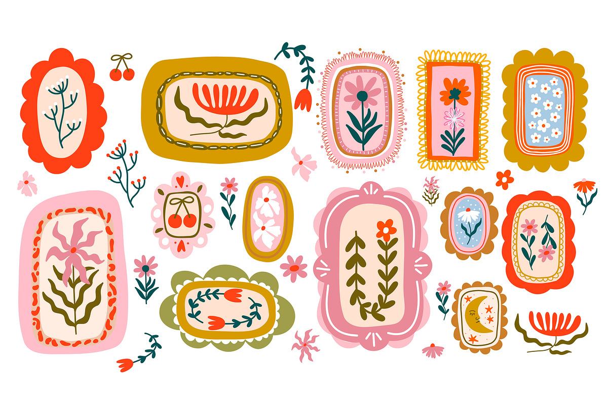 Dopamine folk art, a Decorative Illustration by Chikovnaya (Photo 3 of 15)