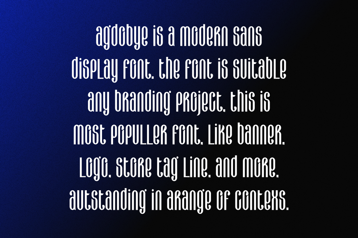 Agdobye - Modern Elegant Font, a Sans Serif Font by QR Design Studio (Photo 4 of 6)
