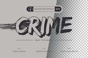 Grunge Crime - Editable Text Effect