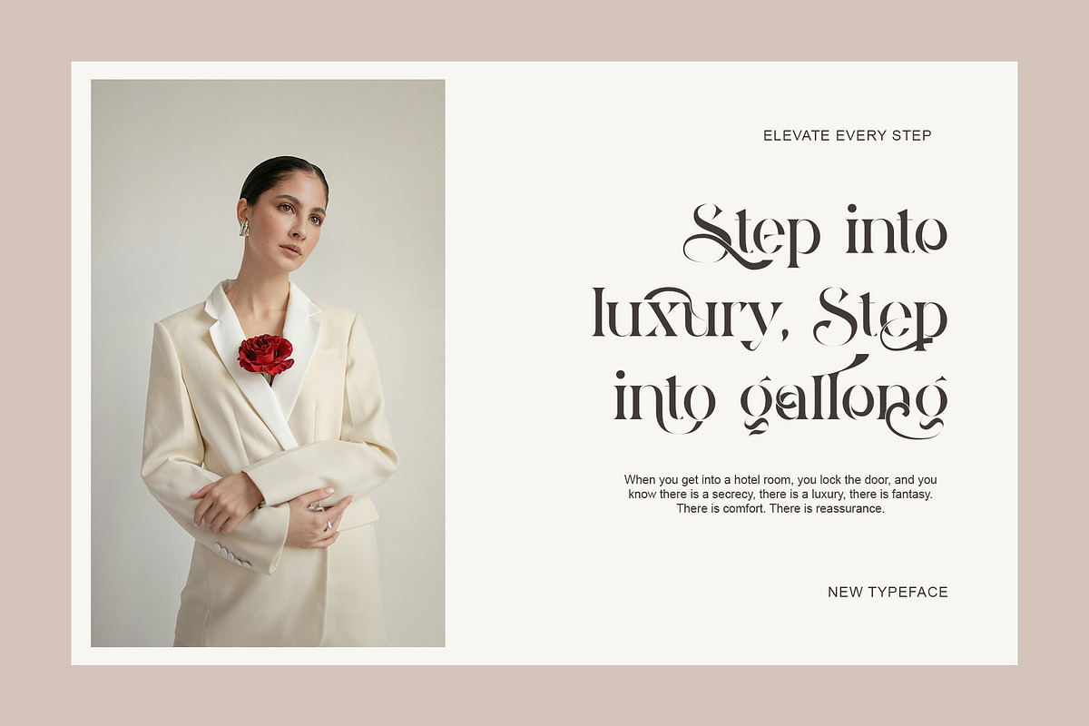 Tugen ligature serif typeface, a Serif Font by yaqublekker (Photo 4 of 9)