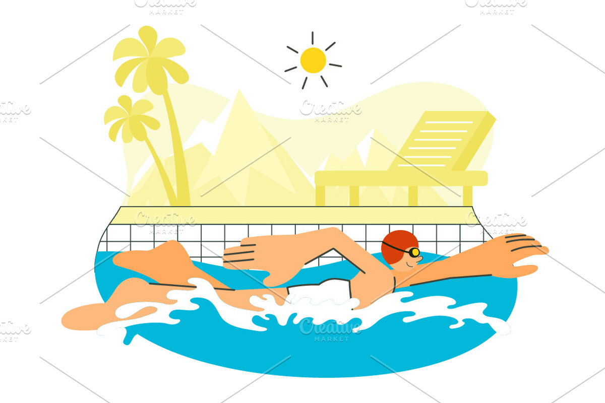 7 Swimming Pool Illustration, a Sport Illustration by denayunebgt (Photo 4 of 4)
