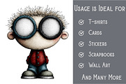 Whimsical Boy Clipart, an Illustration by Pixels.Craft (Thumbnail 3 of 6)