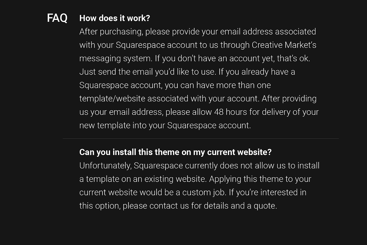 Squarespace Template Interior Design, a Squarespace Template by Onyx Templates (Photo 7 of 9)
