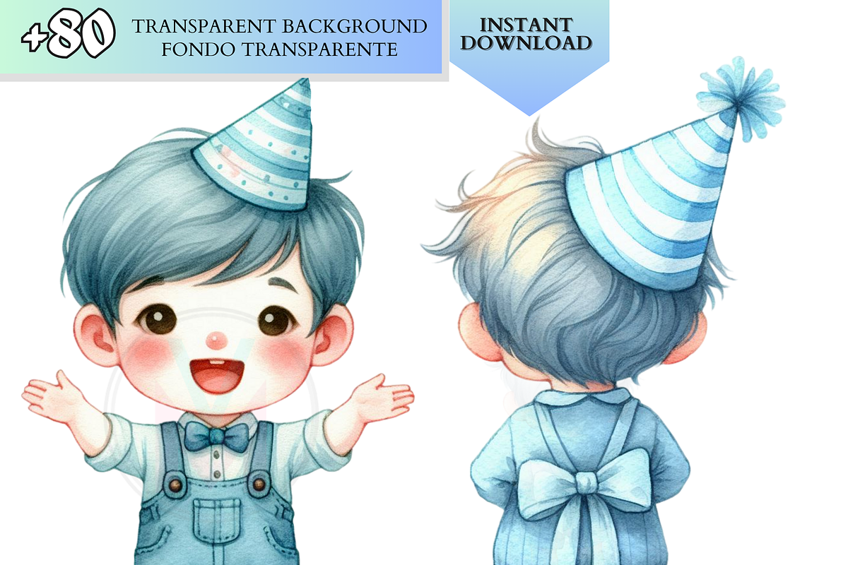 Blue Birthday png Baby Boys Party, a Person Illustration by VM PARTYS  BY TAIRUMA (Photo 5 of 10)
