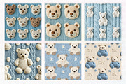 Blue Teddy Bear Seamless Repeat Patt, an Illustration by CreationArt (Thumbnail 3 of 5)