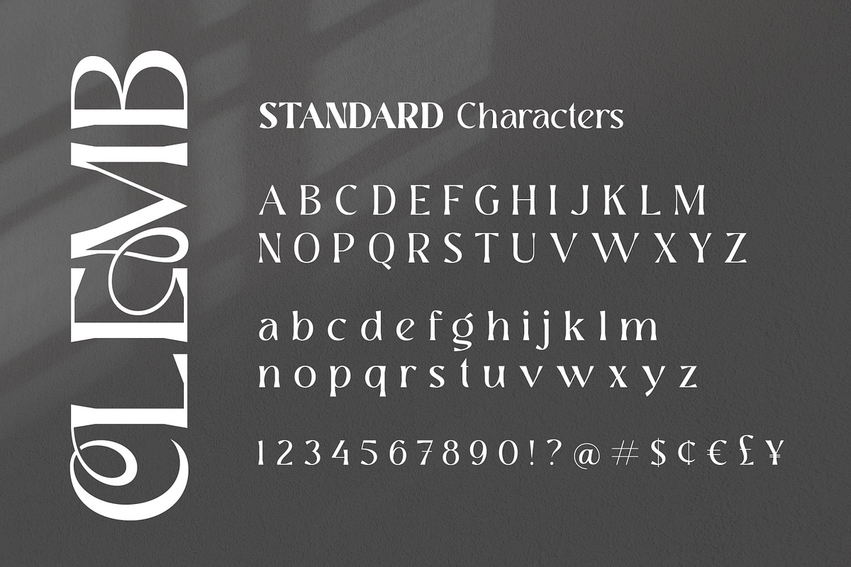 Clemb - Ligature Display Font, a Serif Font by Ekahermawan (Photo 11 of 14)