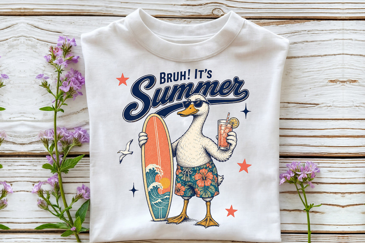 Bruh Its Summer Duck PNG, an Object Illustration by Sublimation Artist (Photo 3 of 9)