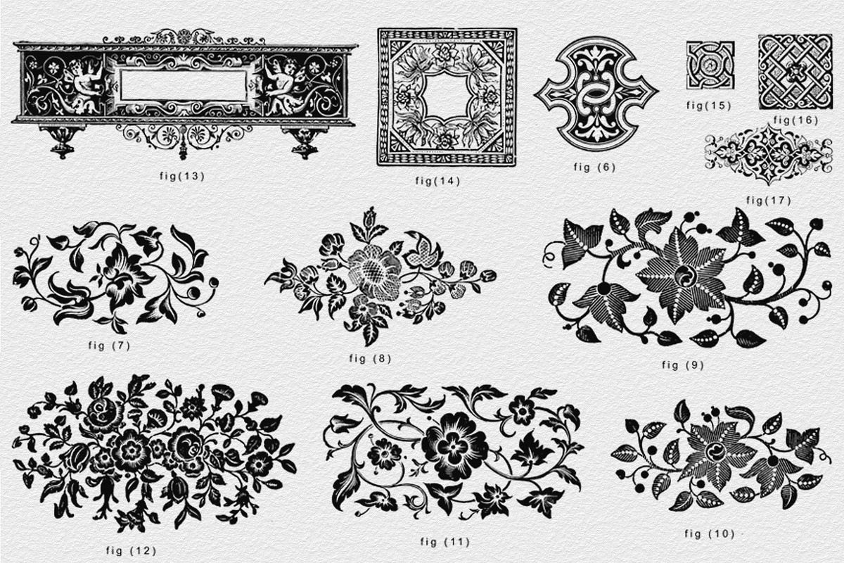 Vintage Frames & Ornaments Designs, a Decorative Illustration by Century Library (Photo 3 of 7)