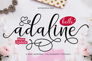 Adaline Script, a Script Font by MrLetters (Thumbnail 1 of 16)