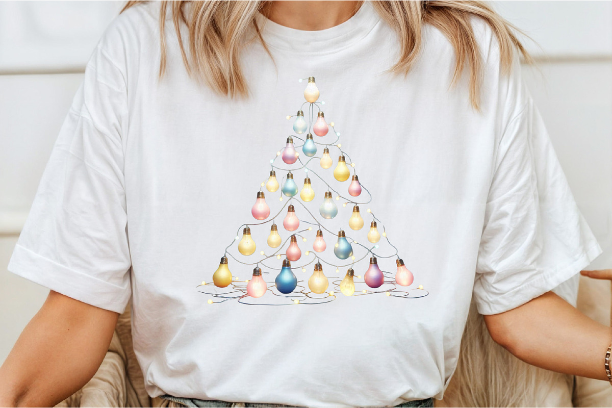 Watercolor Christmas Light PNG, an Illustration by DreamCafeArt (Photo 3 of 7)