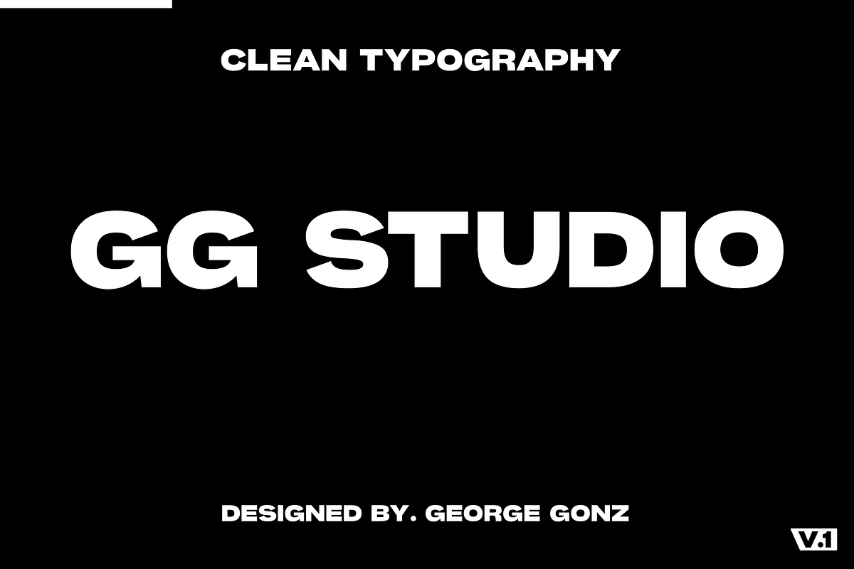 GG Studio - Typeface, a Sans Serif Font by George Gonz (Photo 1 of 9)