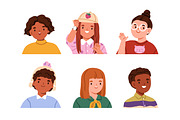Happy kids. Boys & girls avatars set, a Person Illustration by Good Studio (Thumbnail 2 of 4)