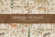 Vintage Horses Prints & Patterns, a Pattern Graphic by GND ART STUDIO (Thumbnail 1 of 8)