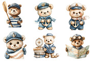 Bear Sailor Clipart, Nautical Clipar, an Illustration by CreationArt (Thumbnail 4 of 5)