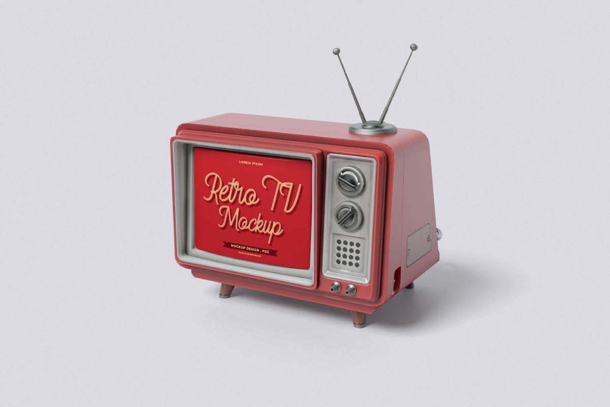 Retro TV Mockup Bundle Set, a Wearable Device Mockup by Rielismee (Photo 4 of 5)