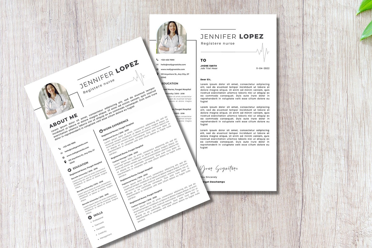 registered nurse resume template, a Resume Template by iloveTemplate (Photo 2 of 2)