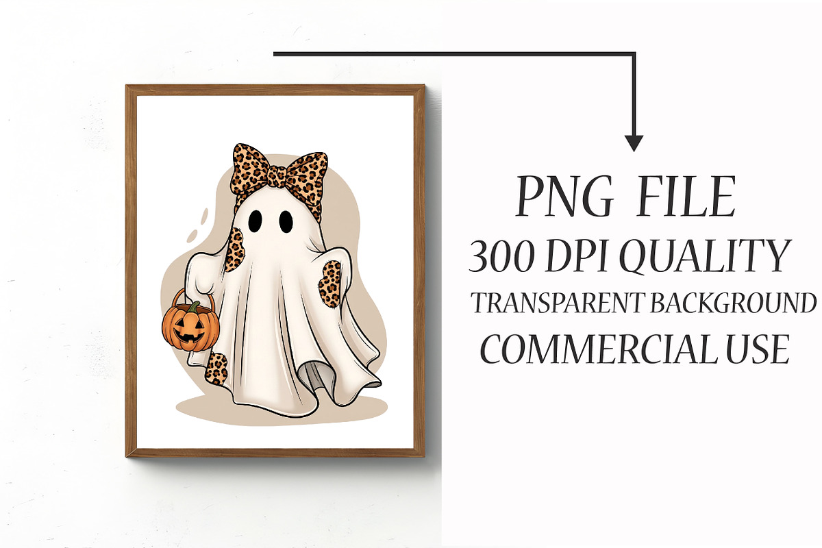 Leopard Coquette Ghost PNG, an Illustration by Libby Wishes (Photo 2 of 6)