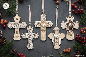 Christian Cross Ornament SVG Bundle
