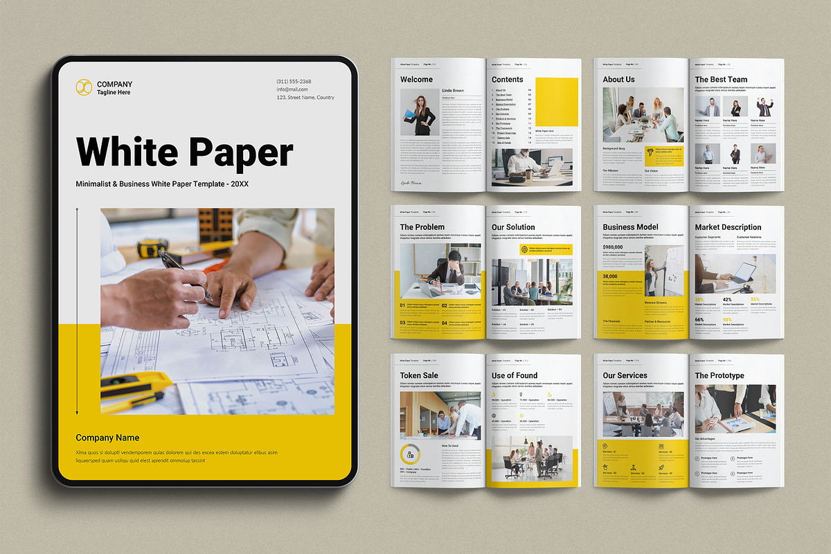 Digital White Paper Template, a Brochure Template by E-Type (Photo 1 of 7)