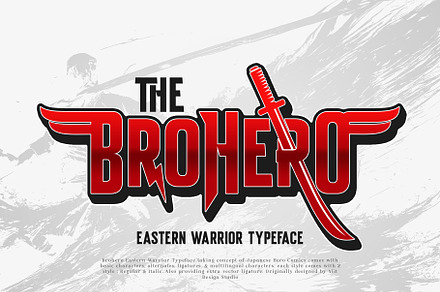 Brohero Typeface, a Sans Serif Font by alit design