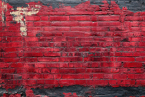 Red brick wall texture grunge backgr, an Abstract Photo by Pixeness Studio