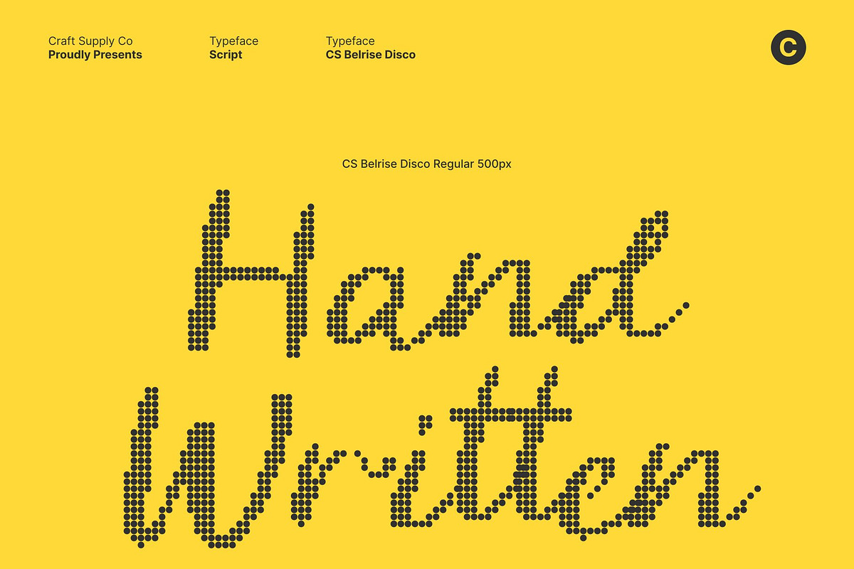 CS Belrise Disco, a Script Font by Craft Supply Co. (Photo 2 of 8)
