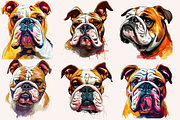 Caricature Cartoon British Bulldogs, an Animal Illustration by PrintHaven Designs (Thumbnail 4 of 9)