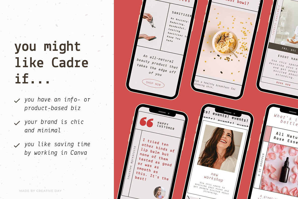 Cadre Minimal Chic Instagram Stories, a Social Media Template by Creative Day (Photo 5 of 7)