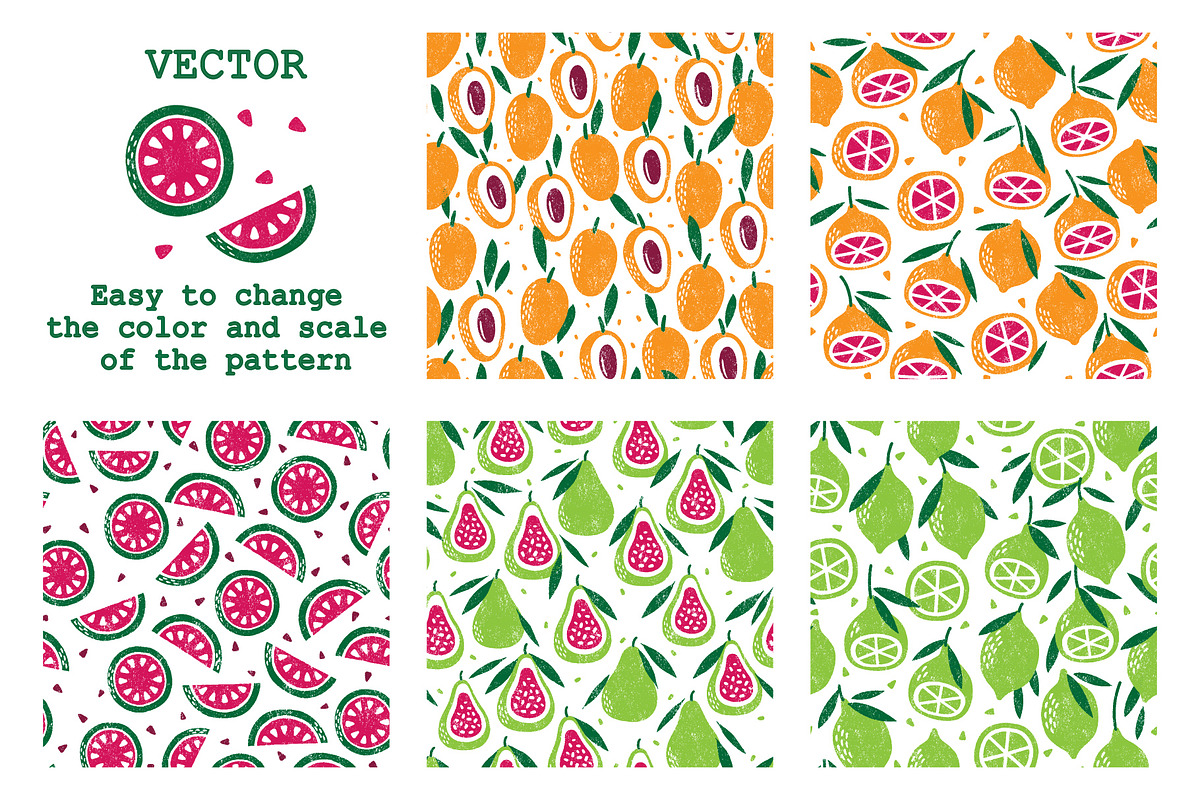 20 FRUITS PATTERNS, a Pattern Graphic by Nastya Tkachova (Photo 3 of 6)