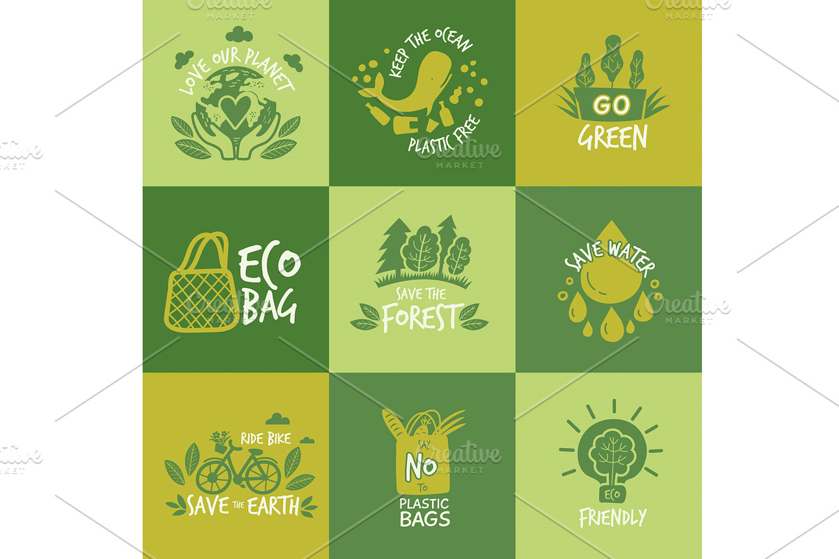 Ecology banners. save the earth, an Illustration by Onyx