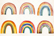 Vintage Retro Rainbow Clipart, an Illustration by Libby Wishes (Thumbnail 6 of 7)