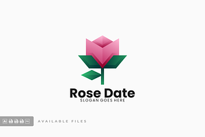 Rose Date Gradient Colorful Logo, a Branding & Logo Template by ivan_artnivora