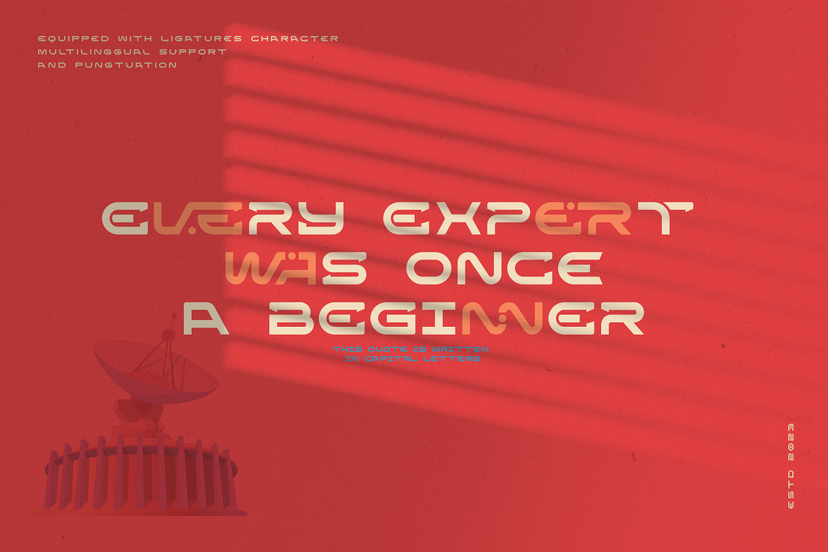 Dena A Futuristic Typeface, a Sans Serif Font by Linecreative (Photo 7 of 7)