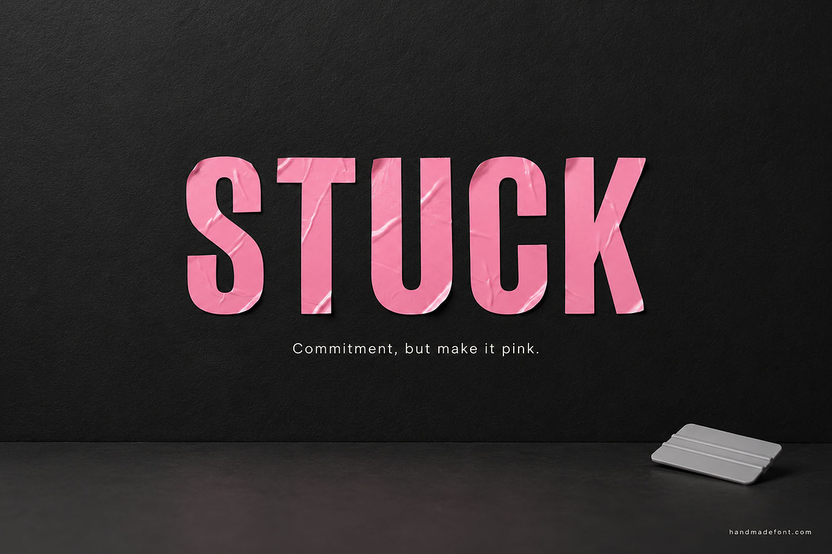 Pink Sticker Font, a Sans Serif Font by Handmadefont (Photo 12 of 15)