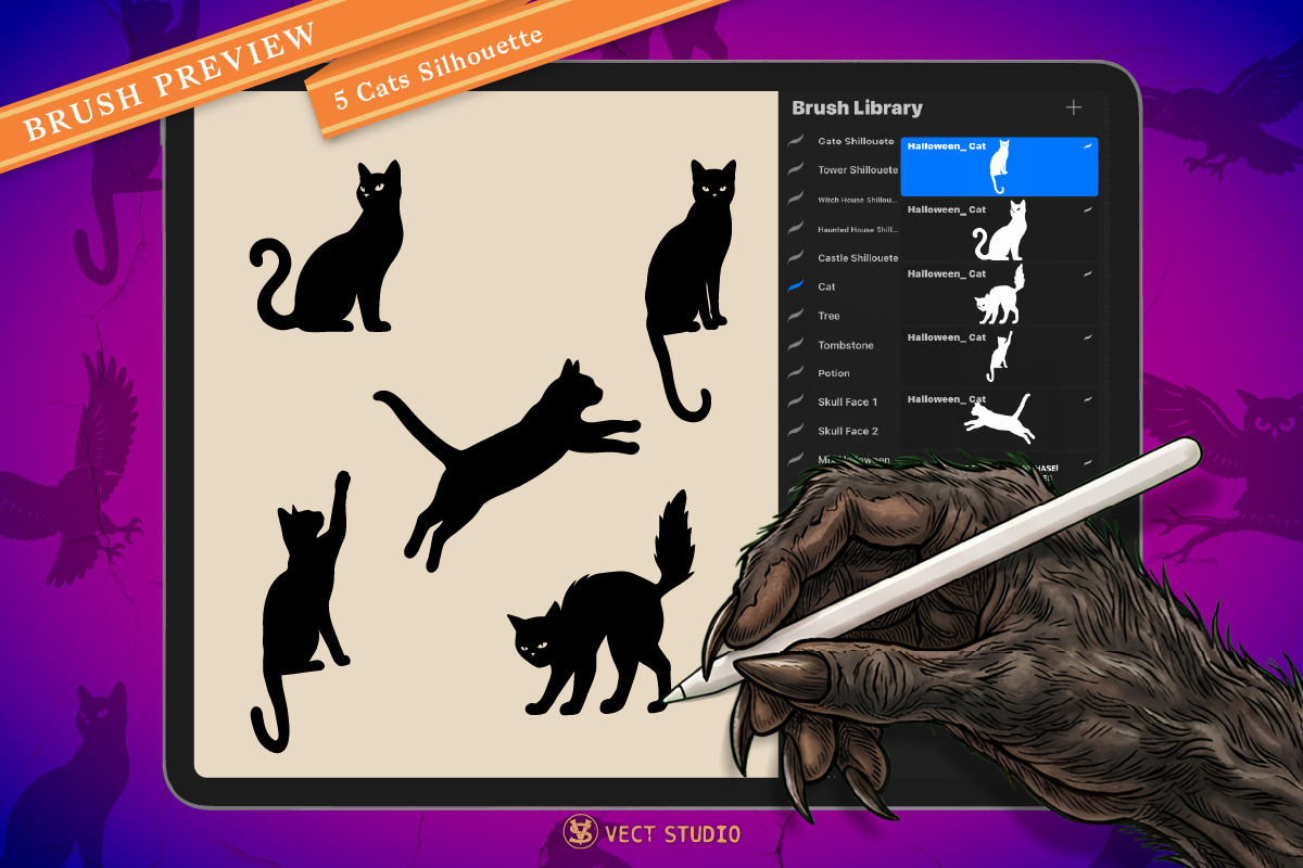Halloween 209 Stamps Collection, a Brush Add-On by vectstudio (Photo 20 of 39)