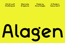 Alagen A Modern Sans Serif