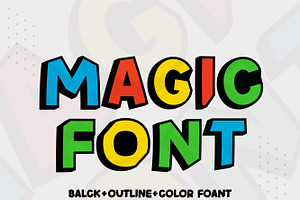 Magic font - Colorful Alphabet