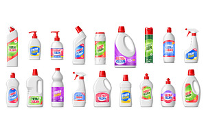 Cleanser, liquid soap bottle set, an Illustration by Buch&Bee
