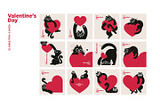 Cute Valentine’s Day Cards, a Seasonal Illustration by PureSolution (Thumbnail 1 of 4)