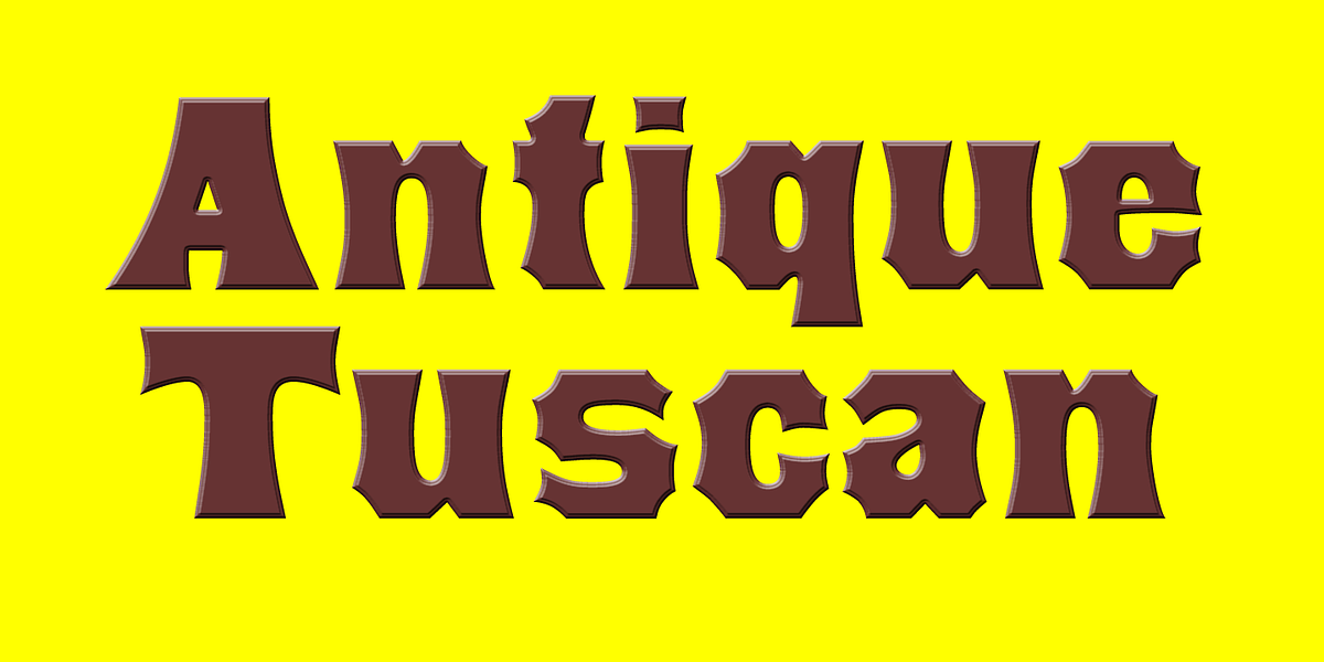 Antique Tuscan, a Sans Serif Font by Wooden Type Fonts