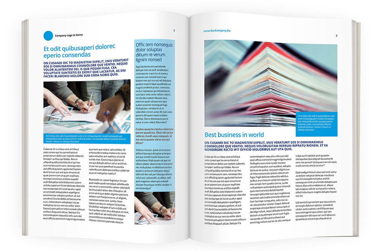 Light Business Newsletter, a Brochure Template by IndieStock (Photo 4 of 5)