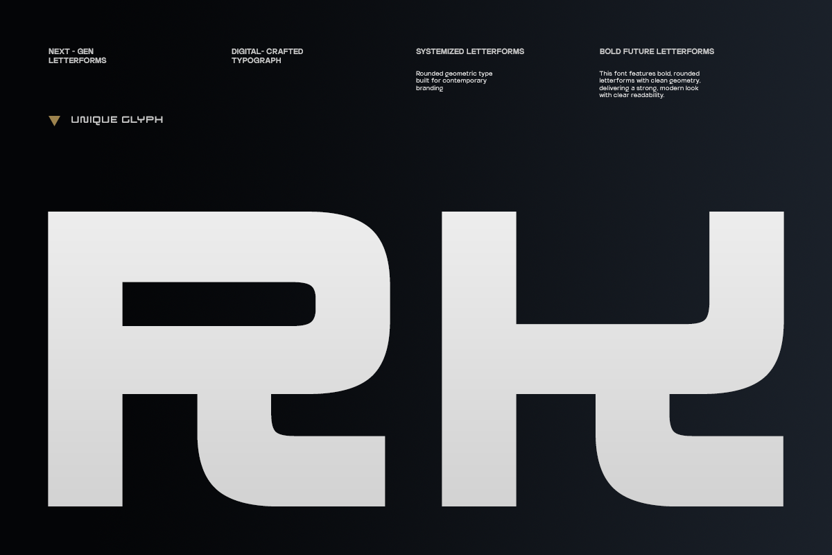 TRT Makron Futuristic Geometric, a Sans Serif Font by truetype (Photo 4 of 15)