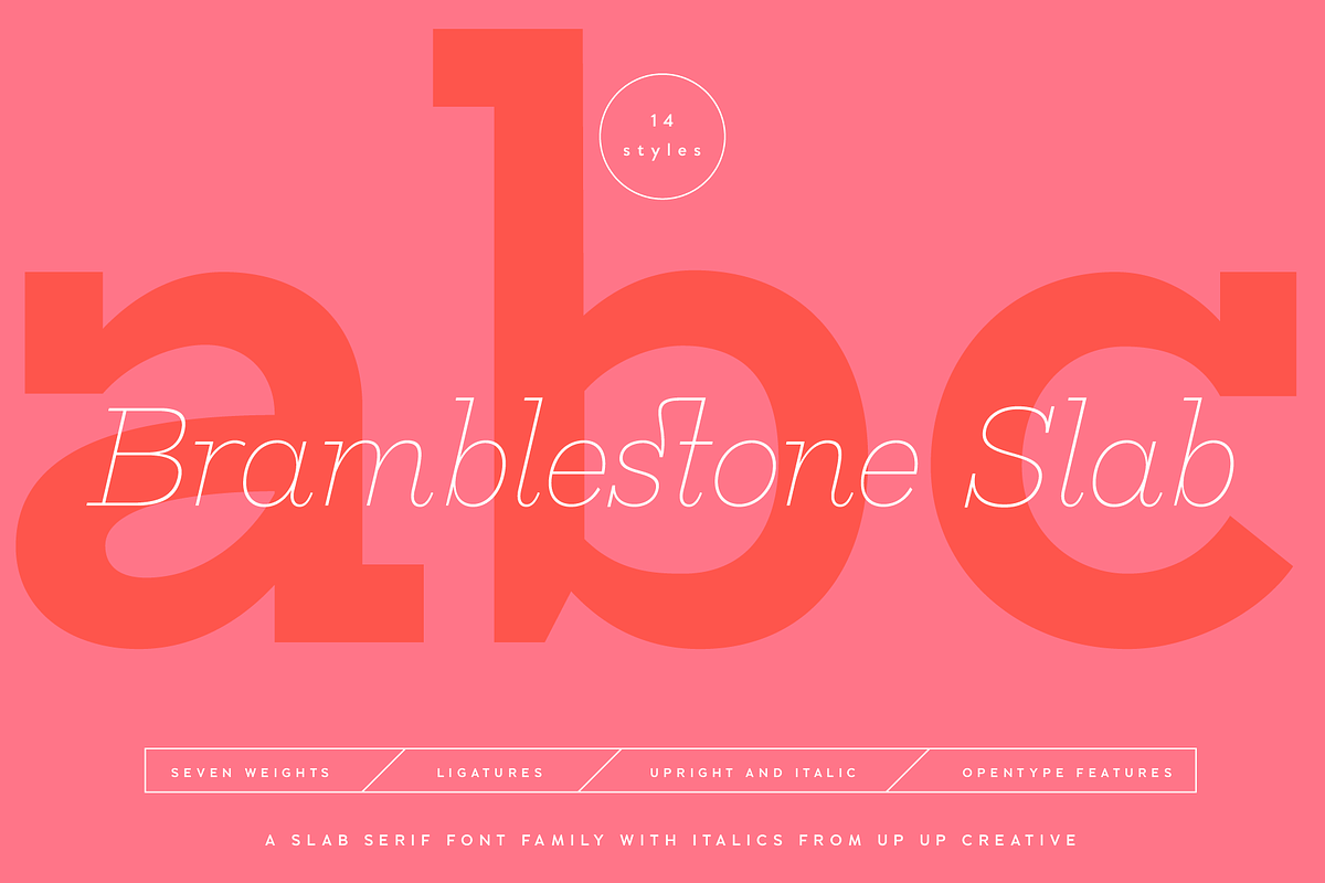 Bramblestone Slab Serif Font Family, a Slab Serif Font by Up Up Creative (Photo 1 of 15)