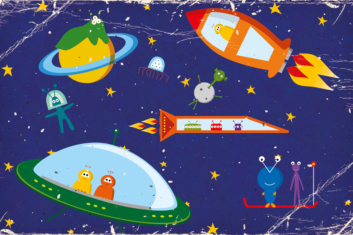 Space Aliens and Robots, an Illustration by lingard design (Photo 2 of 7)