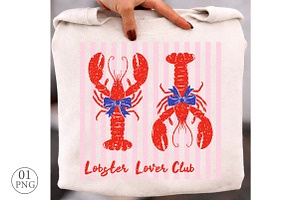 Summer Lobster Lover Club PNG Design, an Illustration by Libby Wishes