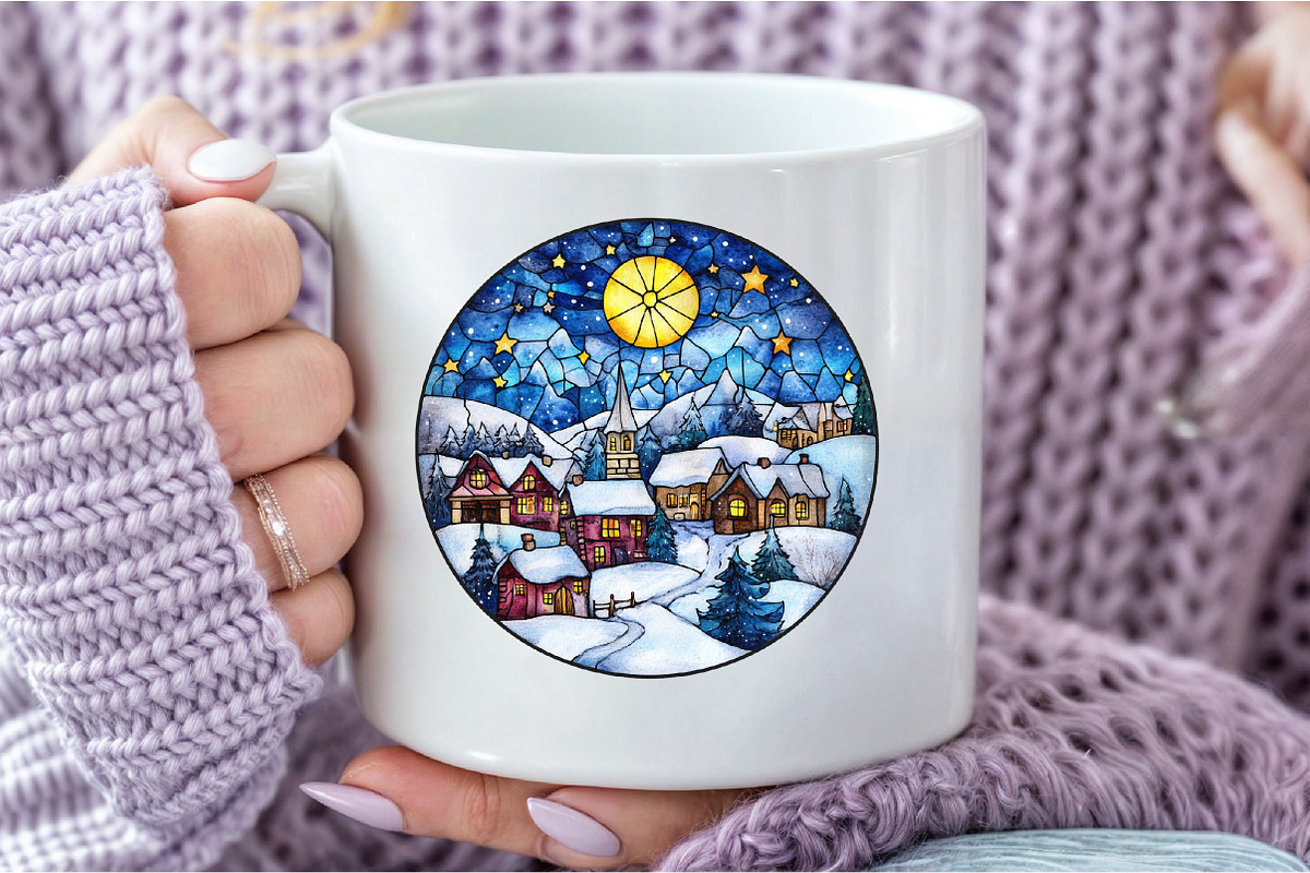 Stained Glass Sublimation Clipart, an Illustration by DreamCafeArt (Photo 8 of 9)