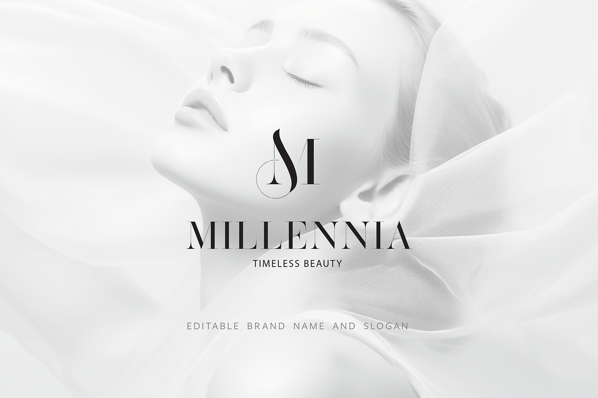 Millennia - M monogram brand identit, a Graphic by Graphema Digital (Photo 2 of 12)